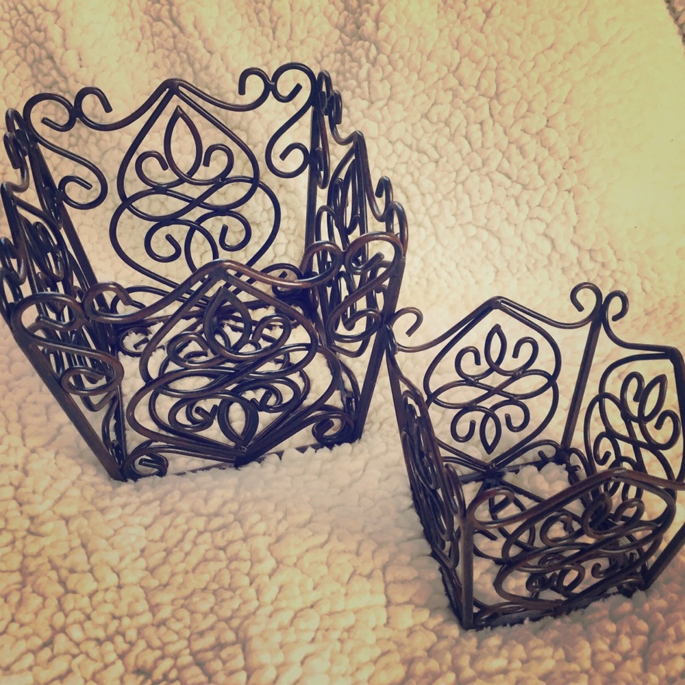 SLAH Rosedale Planters Wrought Iron Set of 2
